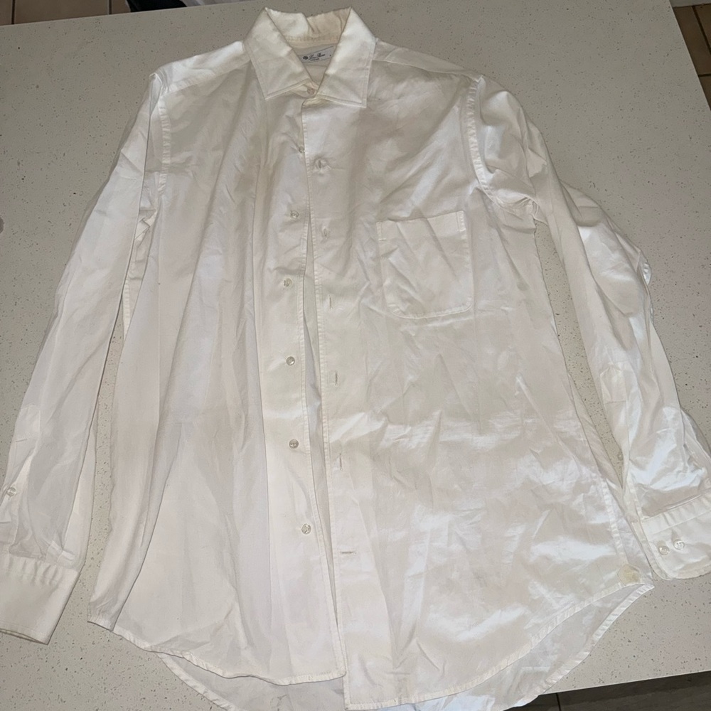Loro Piana Elegant White Dress Shirt